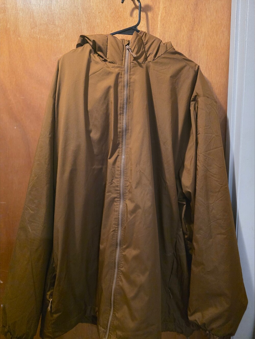 Swiss Tech Men's Hooded Windbreaker Jacket in Brown